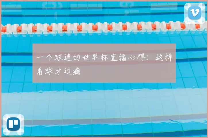 一个球迷的世界杯直播心得:这样看球才过瘾