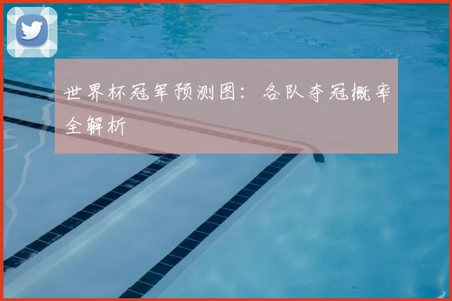 世界杯冠军预测图：各队夺冠概率全解析